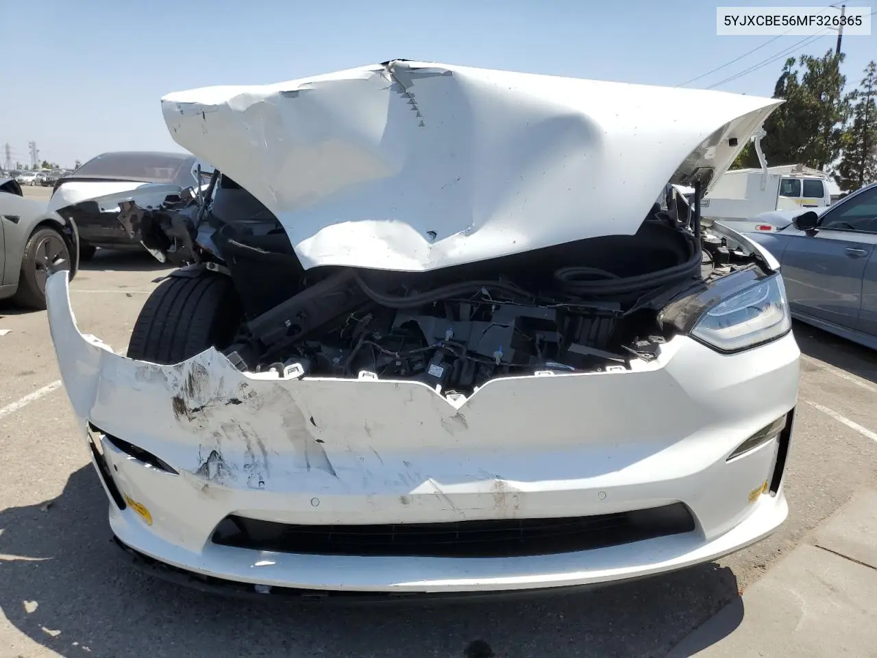 2021 Tesla Model X VIN: 5YJXCBE56MF326365 Lot: 62170525