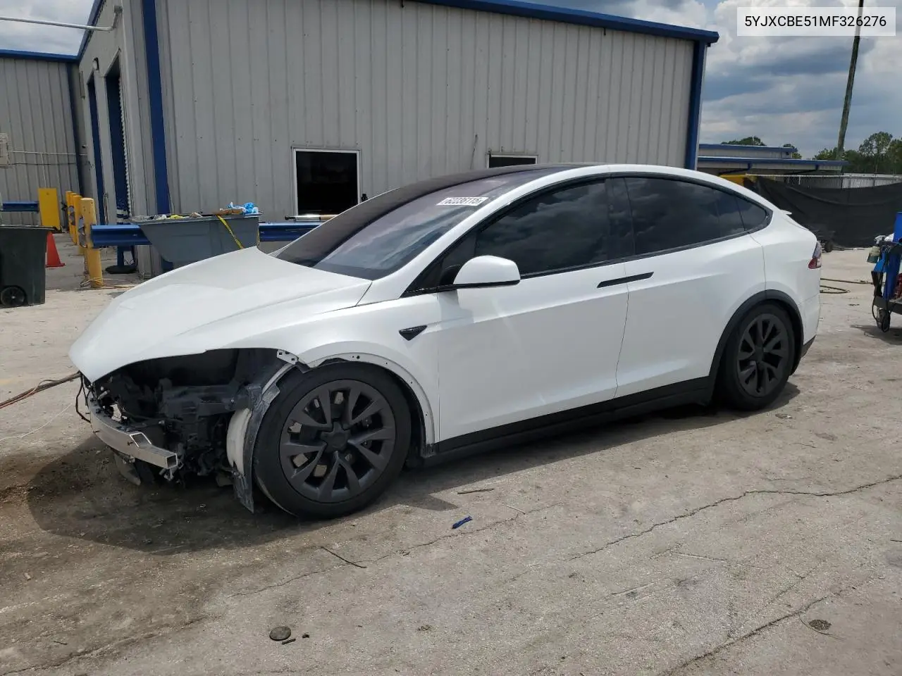 2021 Tesla Model X VIN: 5YJXCBE51MF326276 Lot: 62236115