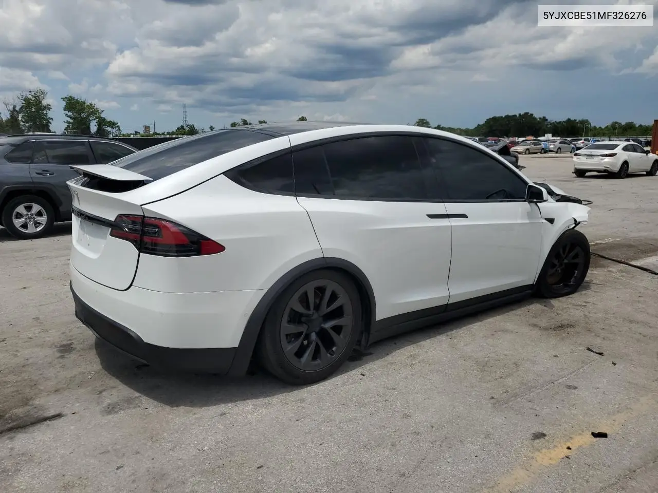 2021 Tesla Model X VIN: 5YJXCBE51MF326276 Lot: 62236115