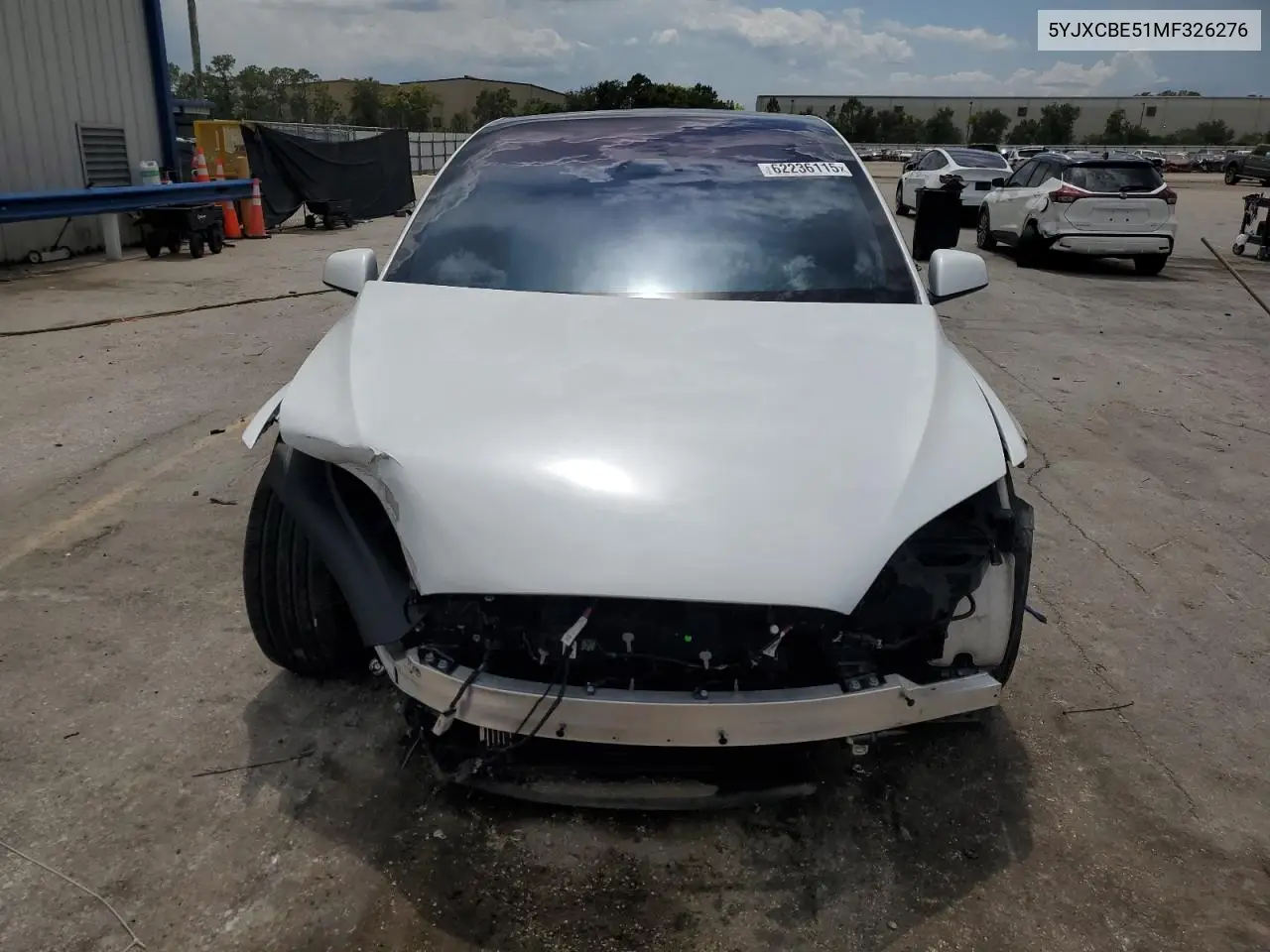 2021 Tesla Model X VIN: 5YJXCBE51MF326276 Lot: 62236115