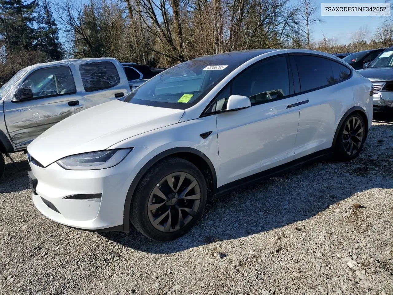 2022 Tesla Model X VIN: 7SAXCDE51NF342652 Lot: 42756105