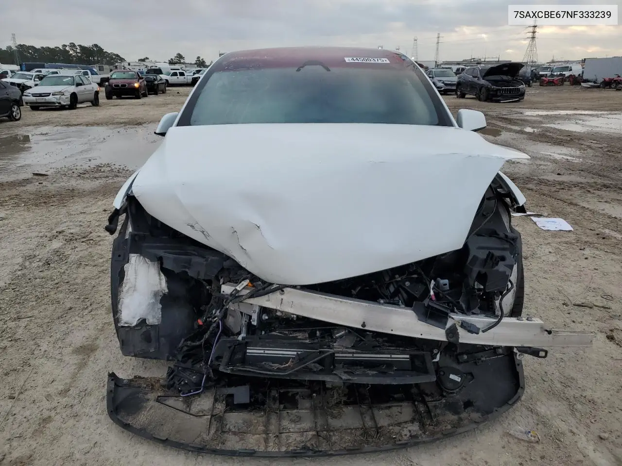 2022 Tesla Model X VIN: 7SAXCBE67NF333239 Lot: 44500375