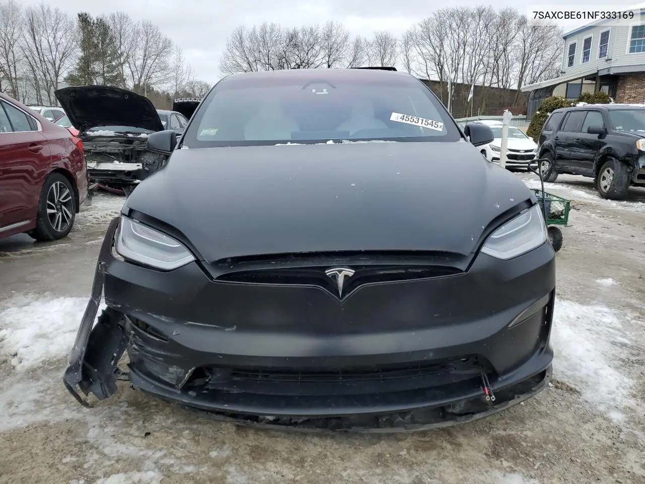 2022 Tesla Model X VIN: 7SAXCBE61NF333169 Lot: 45531545