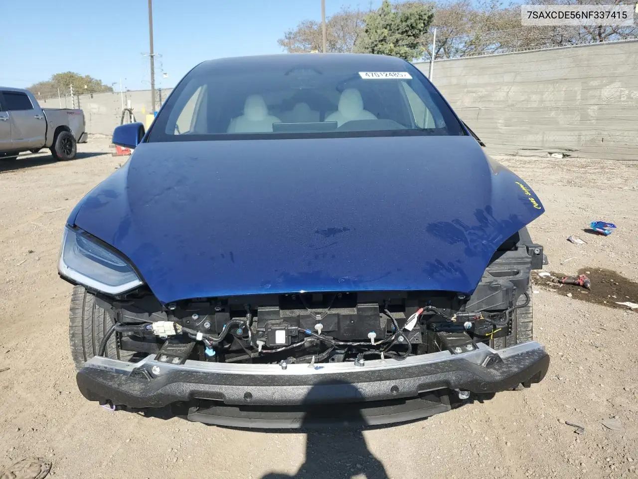 2022 Tesla Model X VIN: 7SAXCDE56NF337415 Lot: 47012485