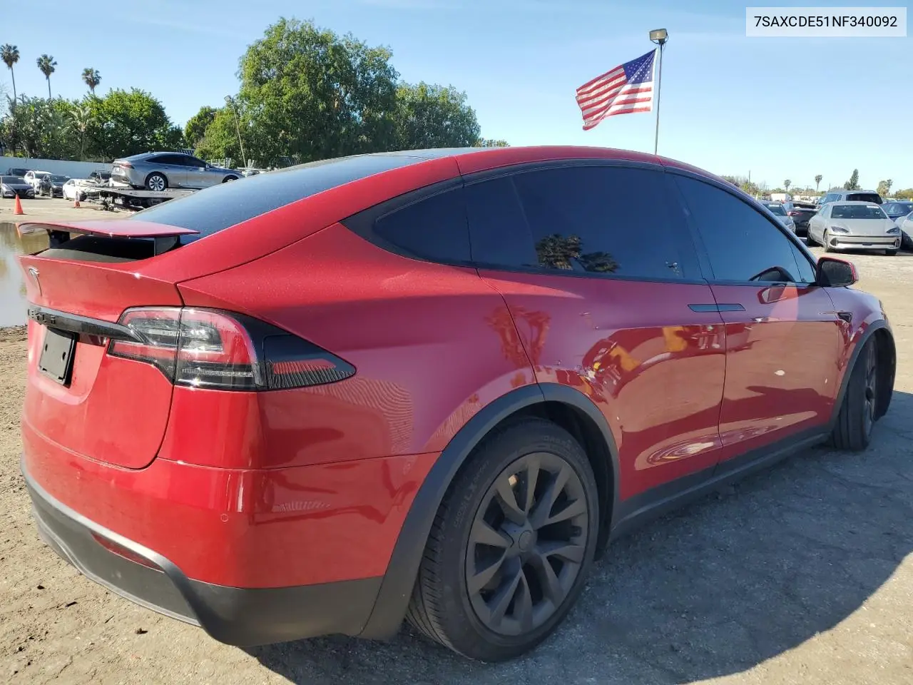 2022 Tesla Model X VIN: 7SAXCDE51NF340092 Lot: 48436405