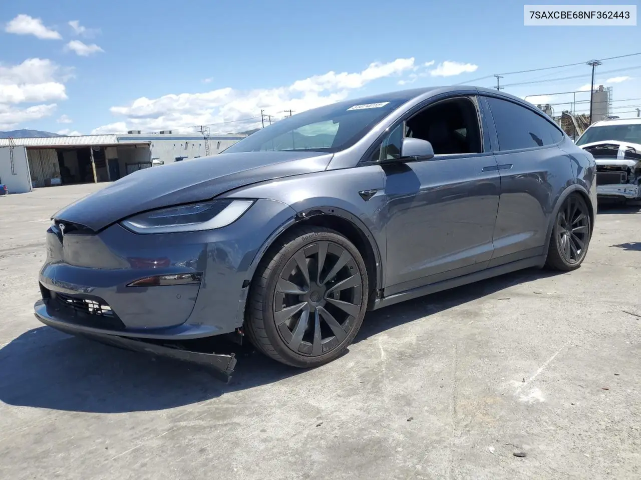 2022 Tesla Model X VIN: 7SAXCBE68NF362443 Lot: 51074015