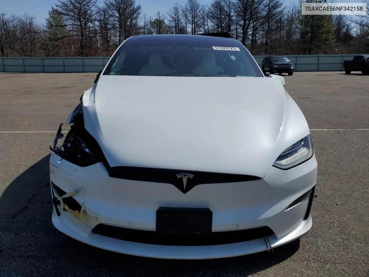 2022 Tesla Model X VIN: 7SAXCAE56NF342158 Lot: 51333725