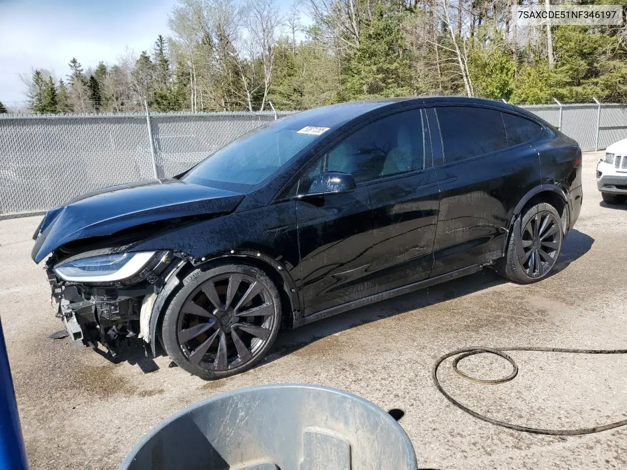 2022 Tesla Model X VIN: 7SAXCDE51NF346197 Lot: 53871265