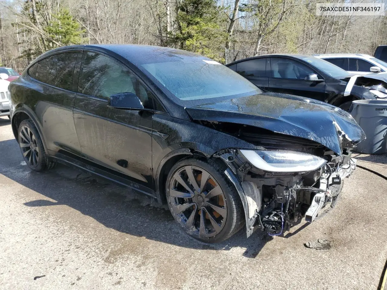 2022 Tesla Model X VIN: 7SAXCDE51NF346197 Lot: 53871265