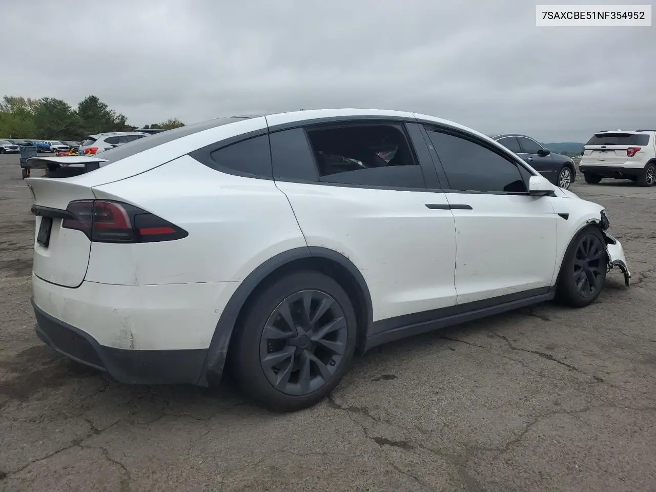 2022 Tesla Model X VIN: 7SAXCBE51NF354952 Lot: 55161205