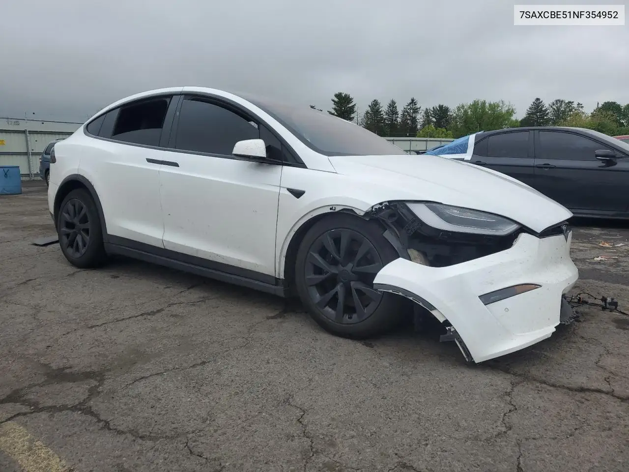 2022 Tesla Model X VIN: 7SAXCBE51NF354952 Lot: 55161205