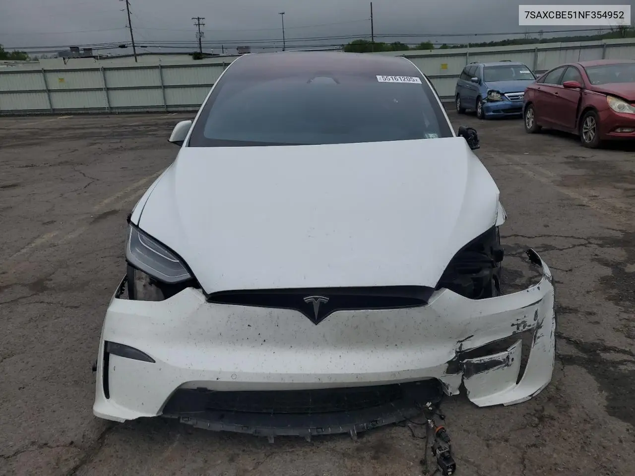 2022 Tesla Model X VIN: 7SAXCBE51NF354952 Lot: 55161205