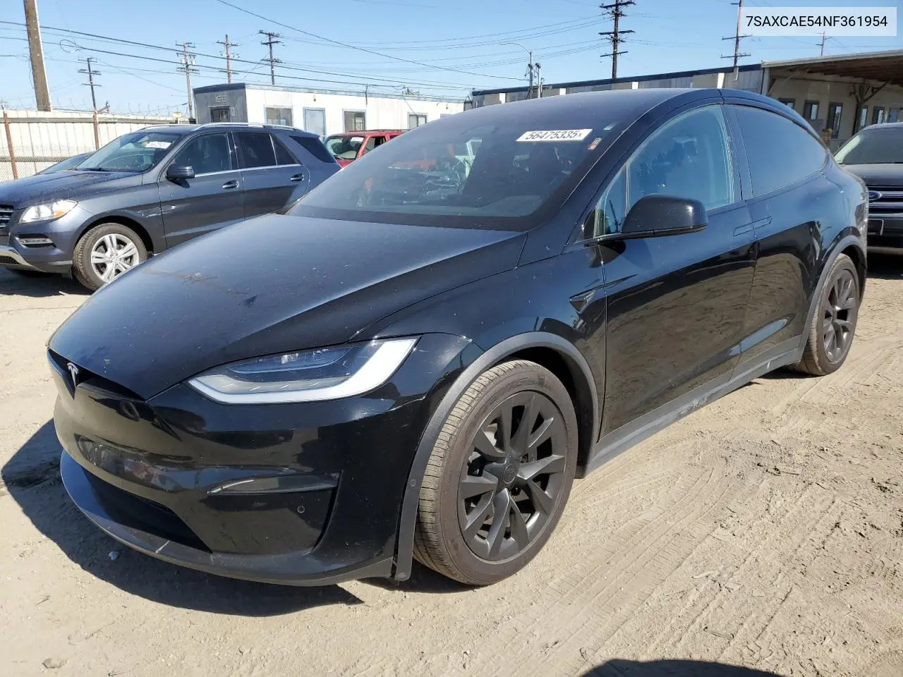2022 Tesla Model X VIN: 7SAXCAE54NF361954 Lot: 56475335