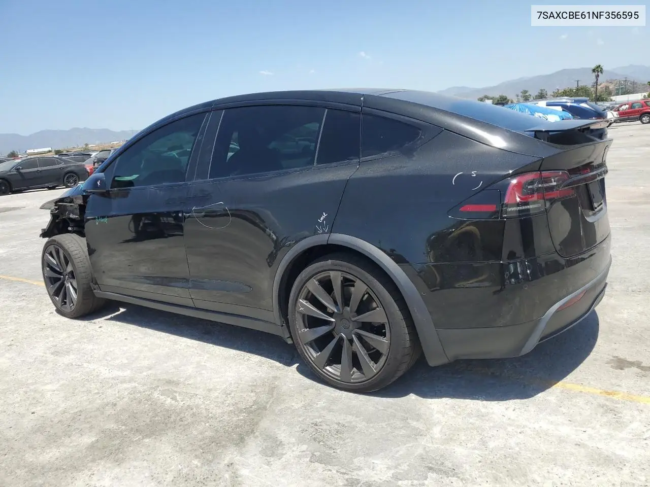 2022 Tesla Model X VIN: 7SAXCBE61NF356595 Lot: 56510685