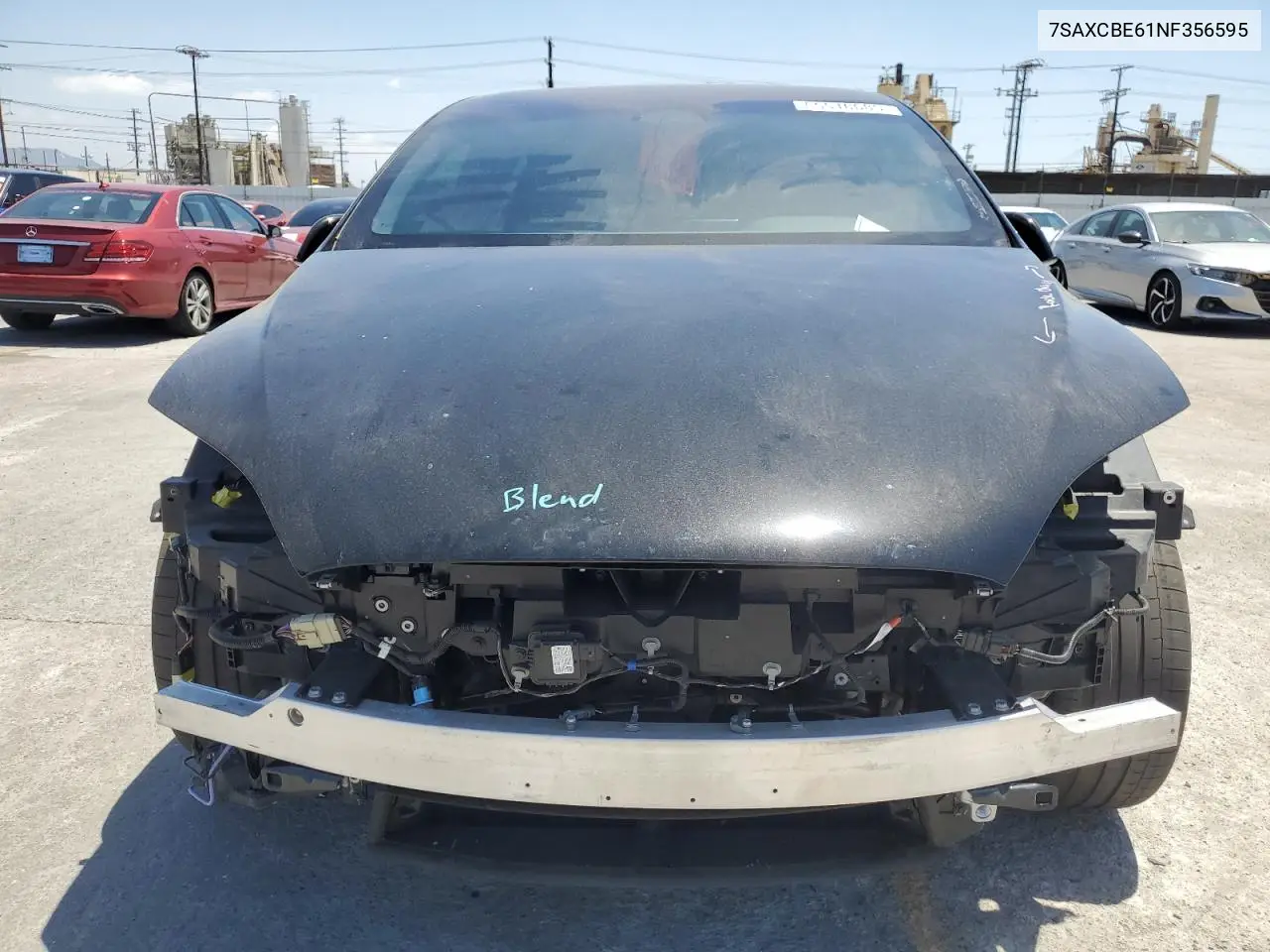 2022 Tesla Model X VIN: 7SAXCBE61NF356595 Lot: 56510685