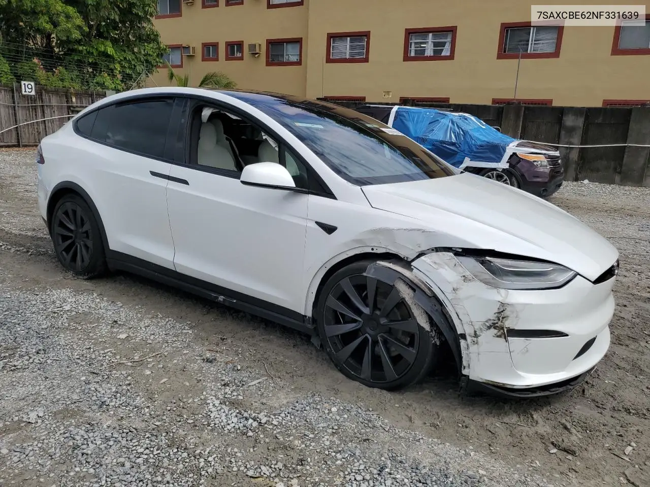 2022 Tesla Model X VIN: 7SAXCBE62NF331639 Lot: 56689885