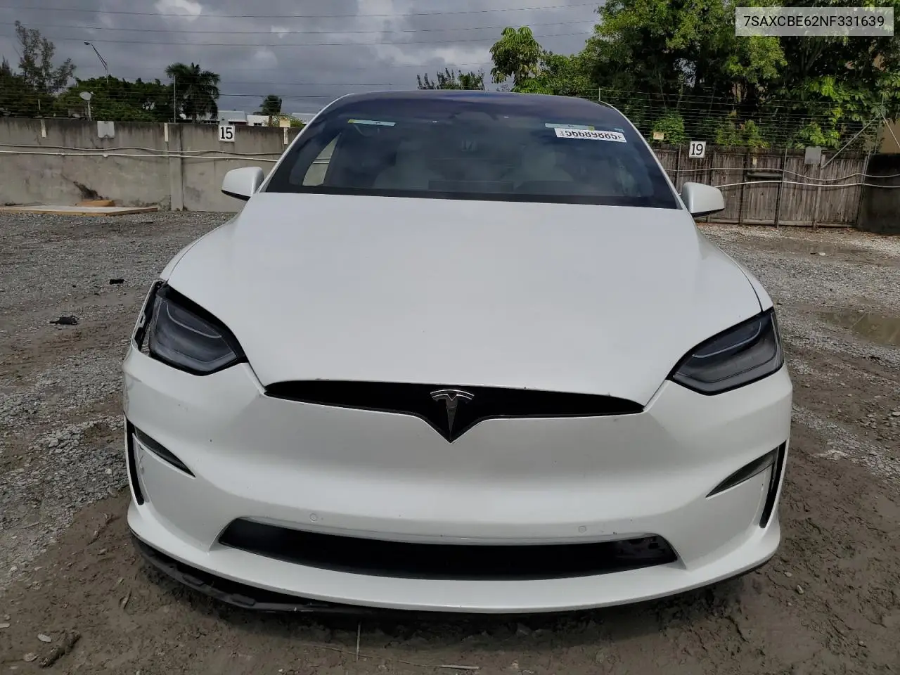 2022 Tesla Model X VIN: 7SAXCBE62NF331639 Lot: 56689885