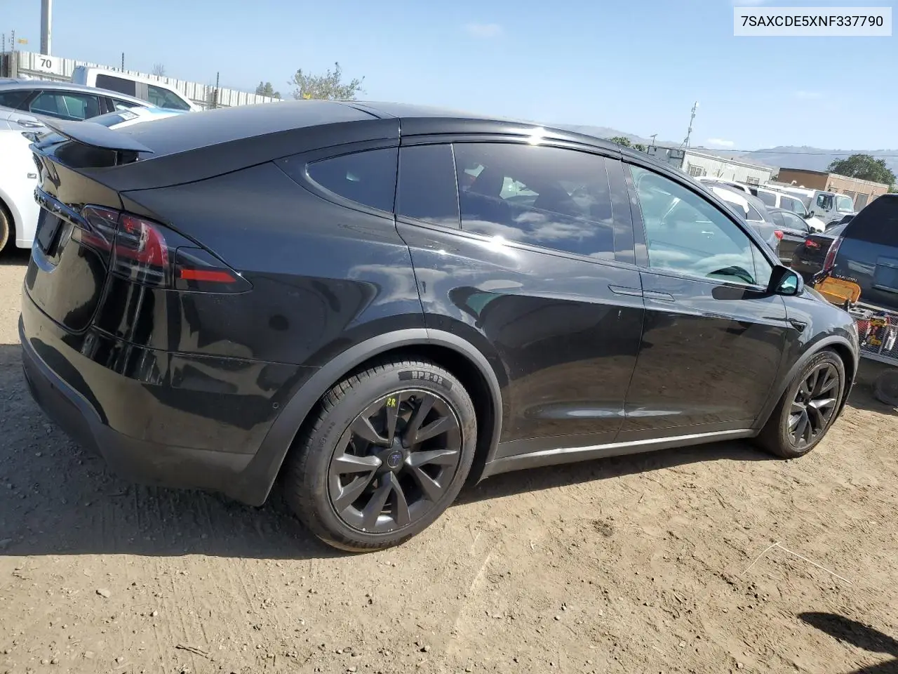 2022 Tesla Model X VIN: 7SAXCDE5XNF337790 Lot: 57107955