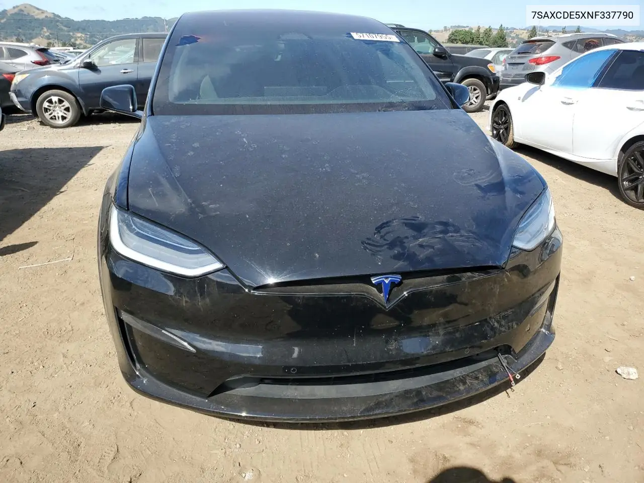 2022 Tesla Model X VIN: 7SAXCDE5XNF337790 Lot: 57107955