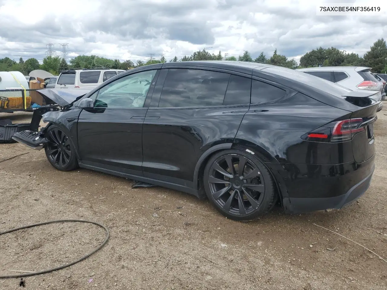 2022 Tesla Model X VIN: 7SAXCBE54NF356419 Lot: 58033365