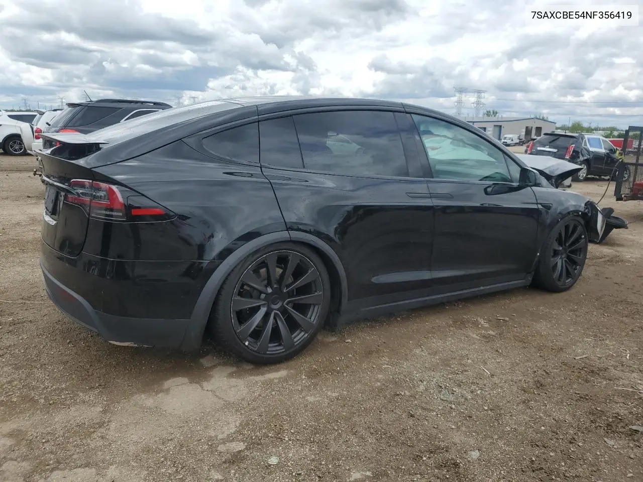 2022 Tesla Model X VIN: 7SAXCBE54NF356419 Lot: 58033365
