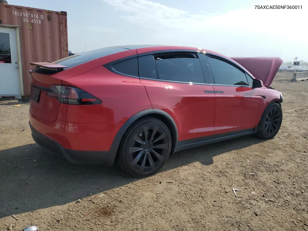 2022 Tesla Model X VIN: 7SAXCAE50NF360011 Lot: 60515945