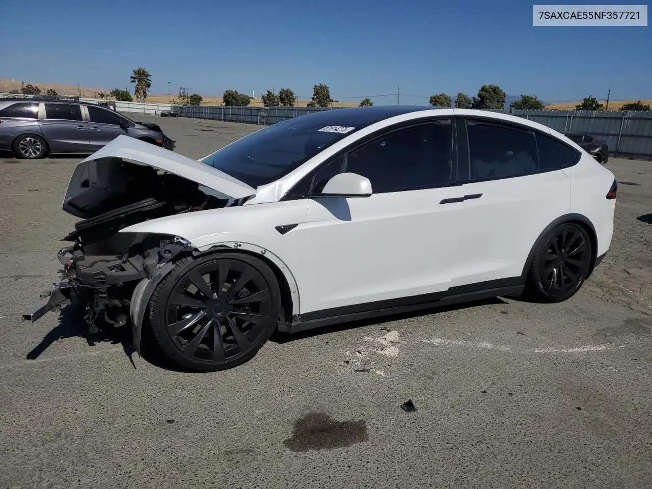 2022 Tesla Model X VIN: 7SAXCAE55NF357721 Lot: 61814275