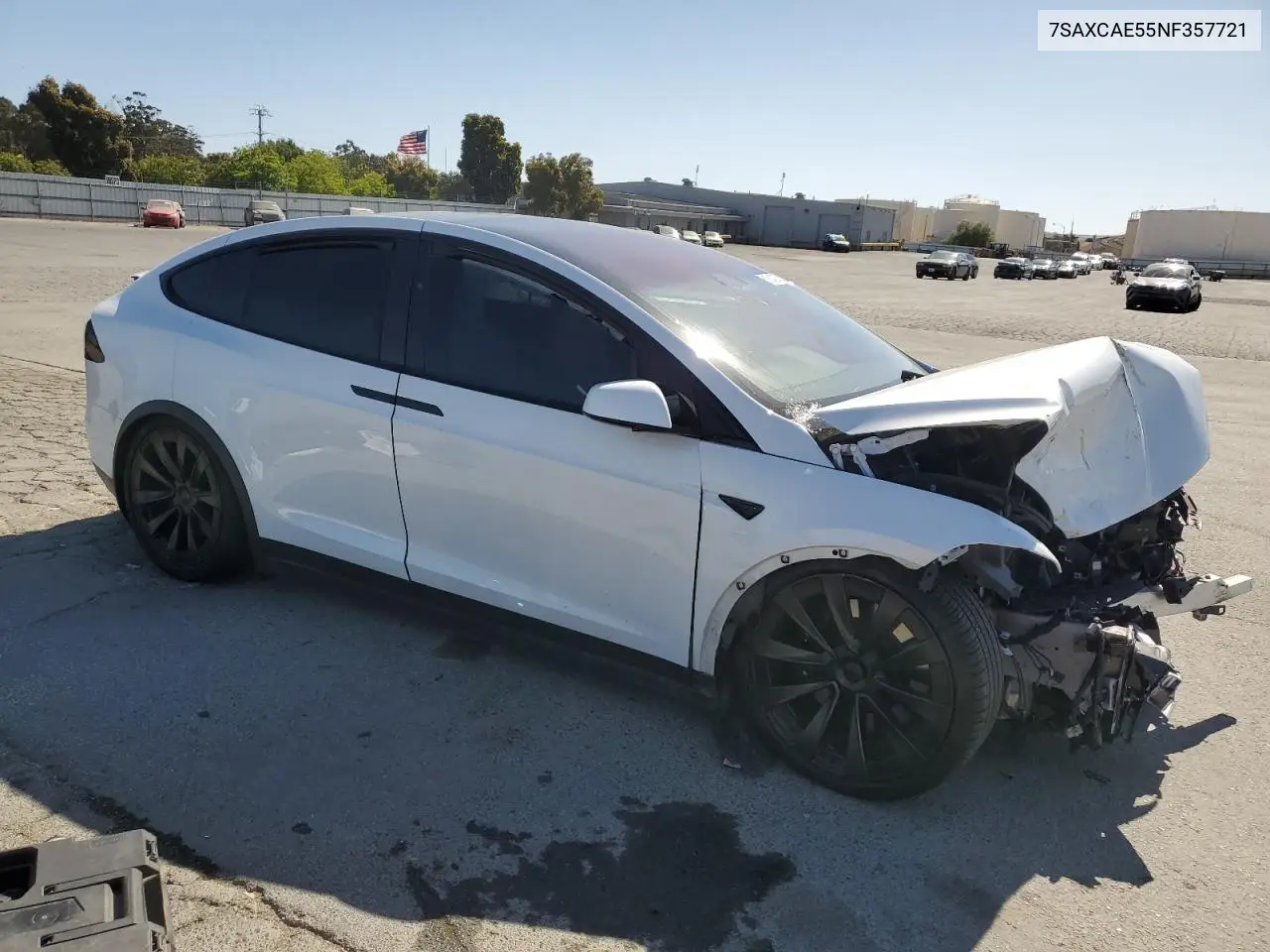 2022 Tesla Model X VIN: 7SAXCAE55NF357721 Lot: 61814275