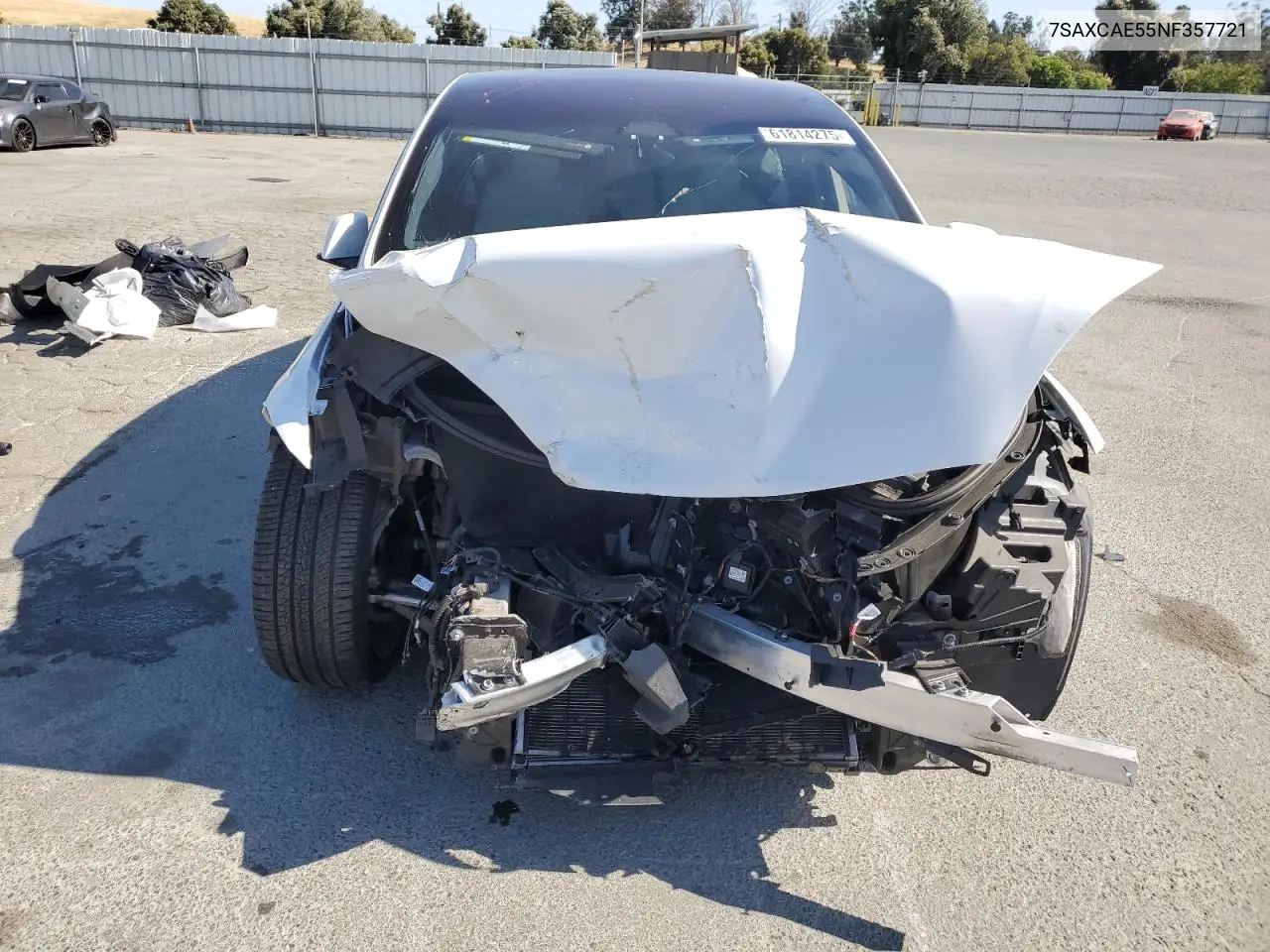 2022 Tesla Model X VIN: 7SAXCAE55NF357721 Lot: 61814275