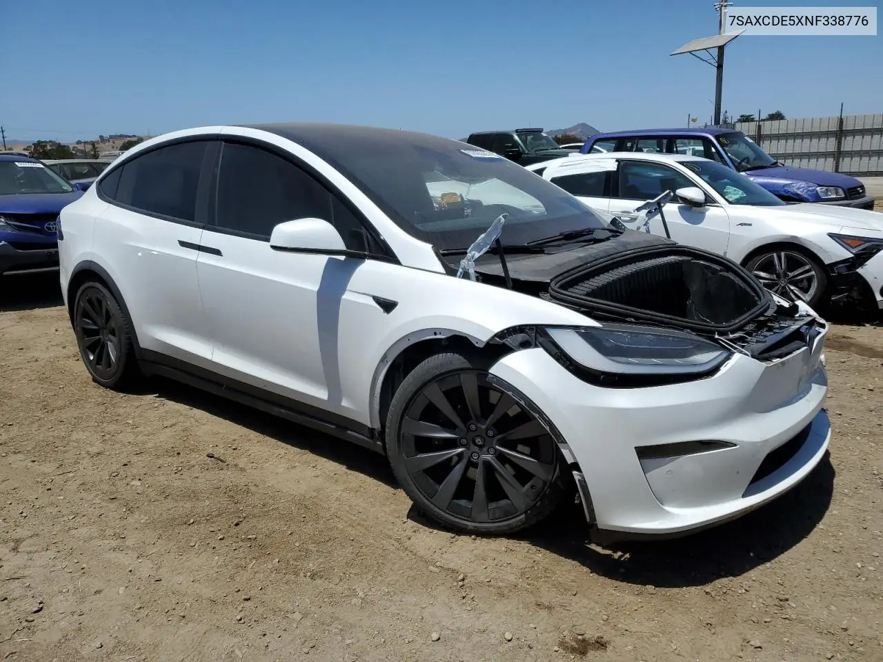 2022 Tesla Model X VIN: 7SAXCDE5XNF338776 Lot: 61865365