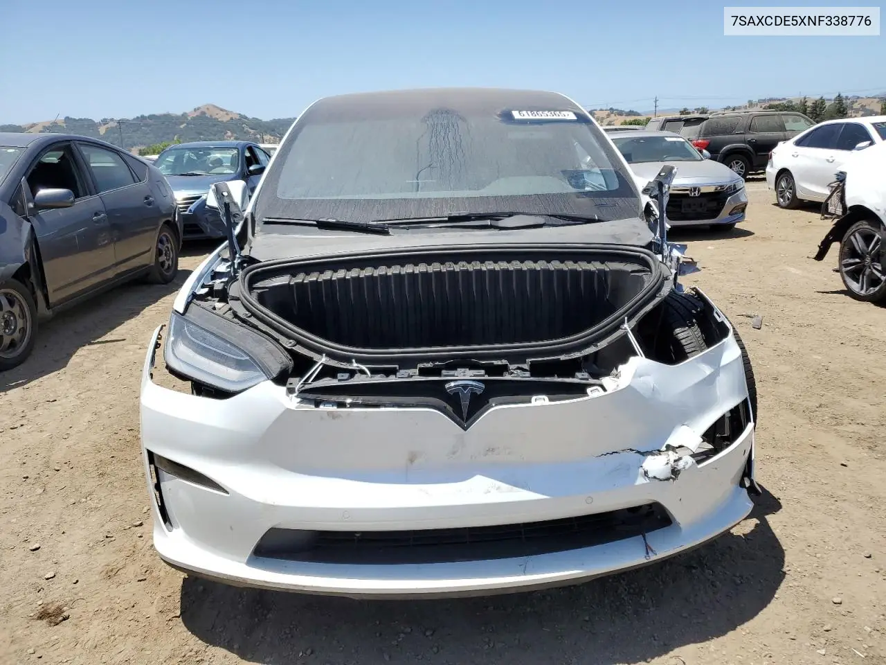 2022 Tesla Model X VIN: 7SAXCDE5XNF338776 Lot: 61865365