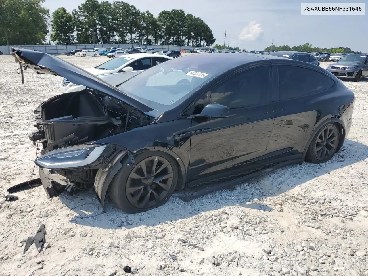 2022 Tesla Model X VIN: 7SAXCBE66NF331546 Lot: 62337835
