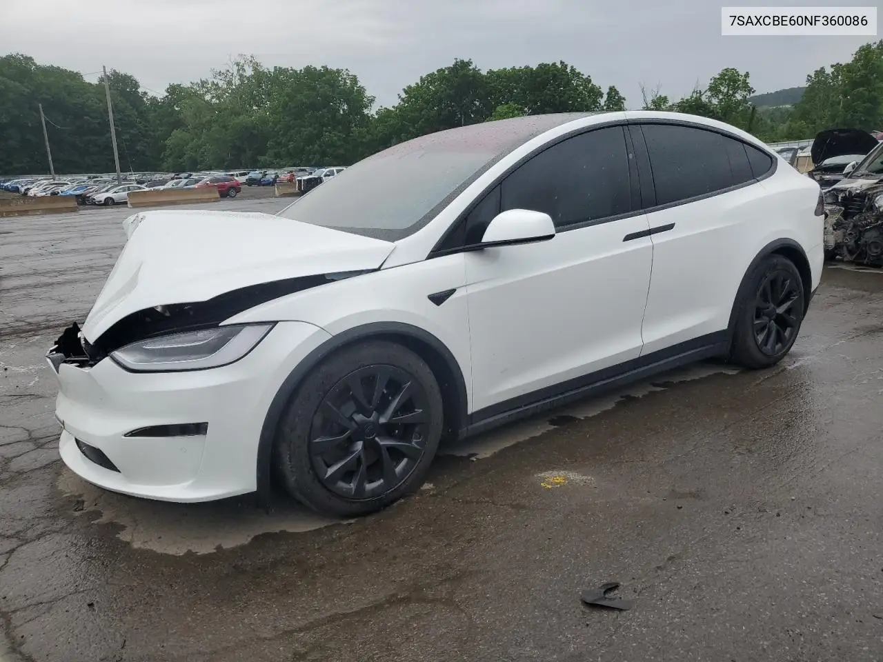 2022 Tesla Model X VIN: 7SAXCBE60NF360086 Lot: 62696045