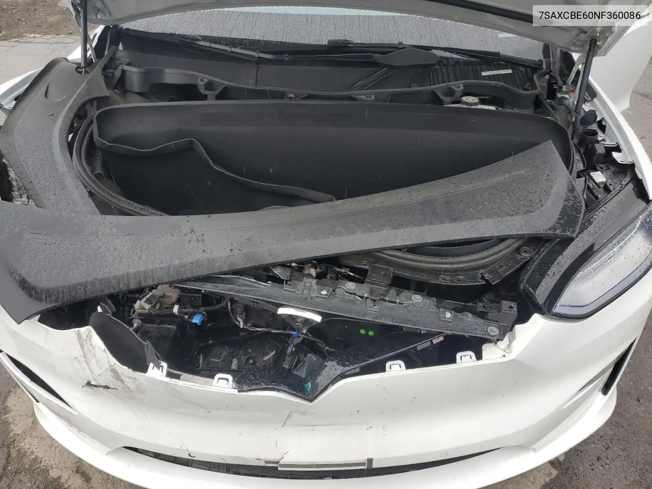 2022 Tesla Model X VIN: 7SAXCBE60NF360086 Lot: 62696045