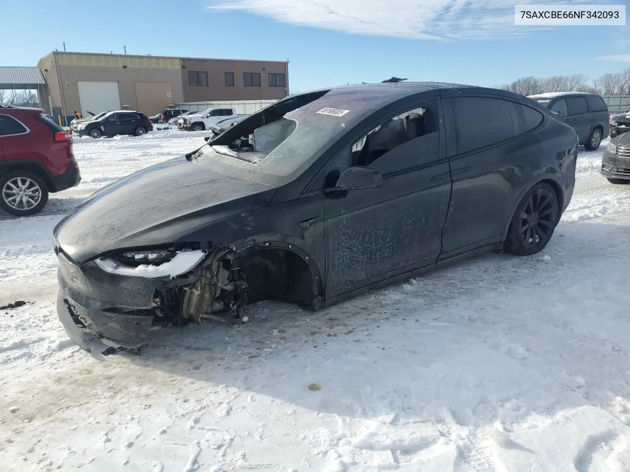 2022 Tesla Model X VIN: 7SAXCBE66NF342093 Lot: 88165005