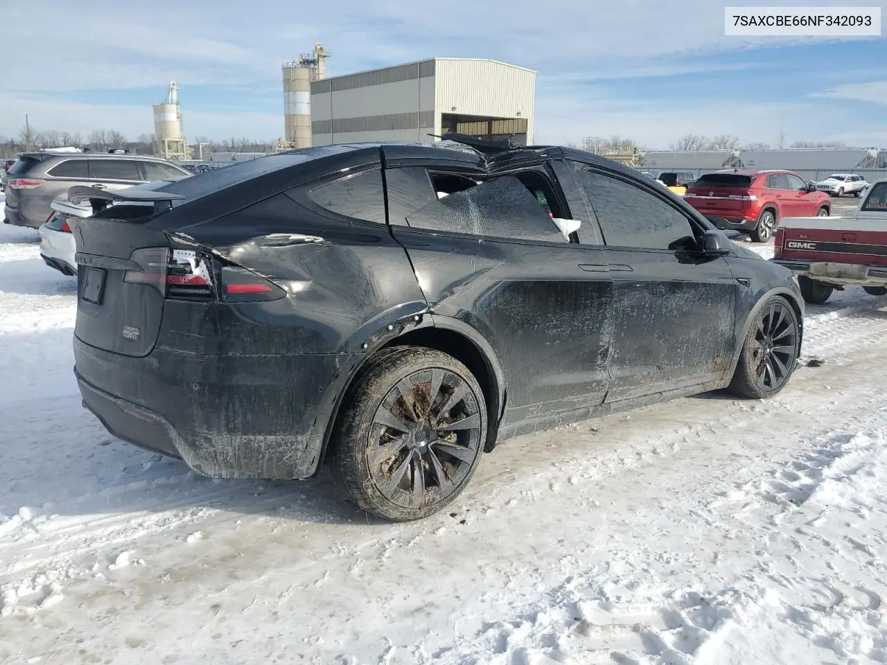 2022 Tesla Model X VIN: 7SAXCBE66NF342093 Lot: 88165005