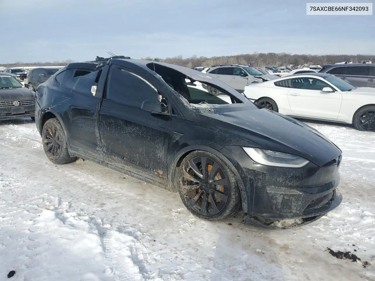 2022 Tesla Model X VIN: 7SAXCBE66NF342093 Lot: 88165005