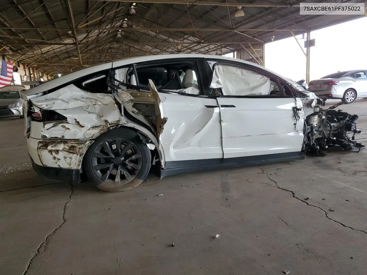 2023 Tesla Model X VIN: 7SAXCBE61PF375022 Lot: 46691555
