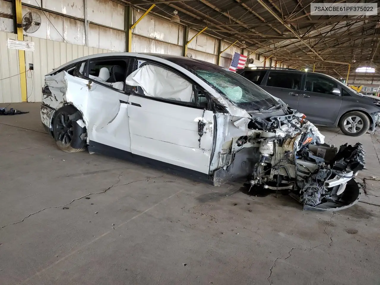 2023 Tesla Model X VIN: 7SAXCBE61PF375022 Lot: 46691555