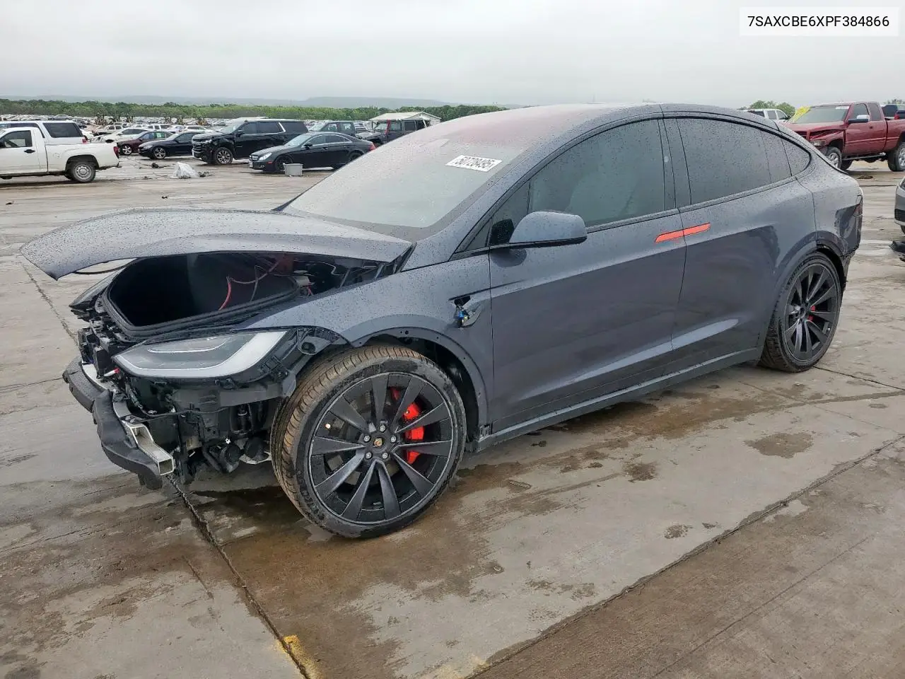 2023 Tesla Model X VIN: 7SAXCBE6XPF384866 Lot: 50728495