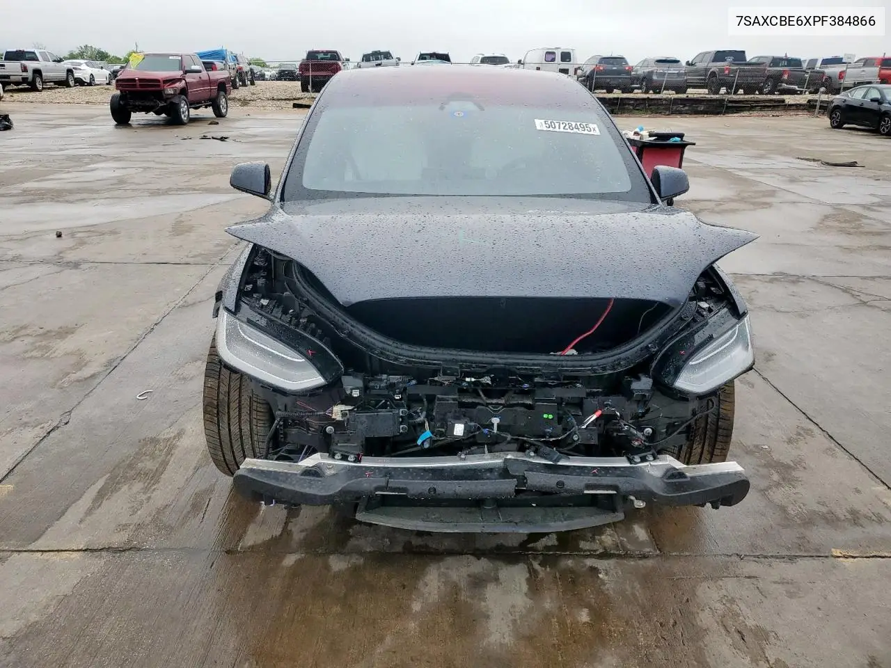 2023 Tesla Model X VIN: 7SAXCBE6XPF384866 Lot: 50728495