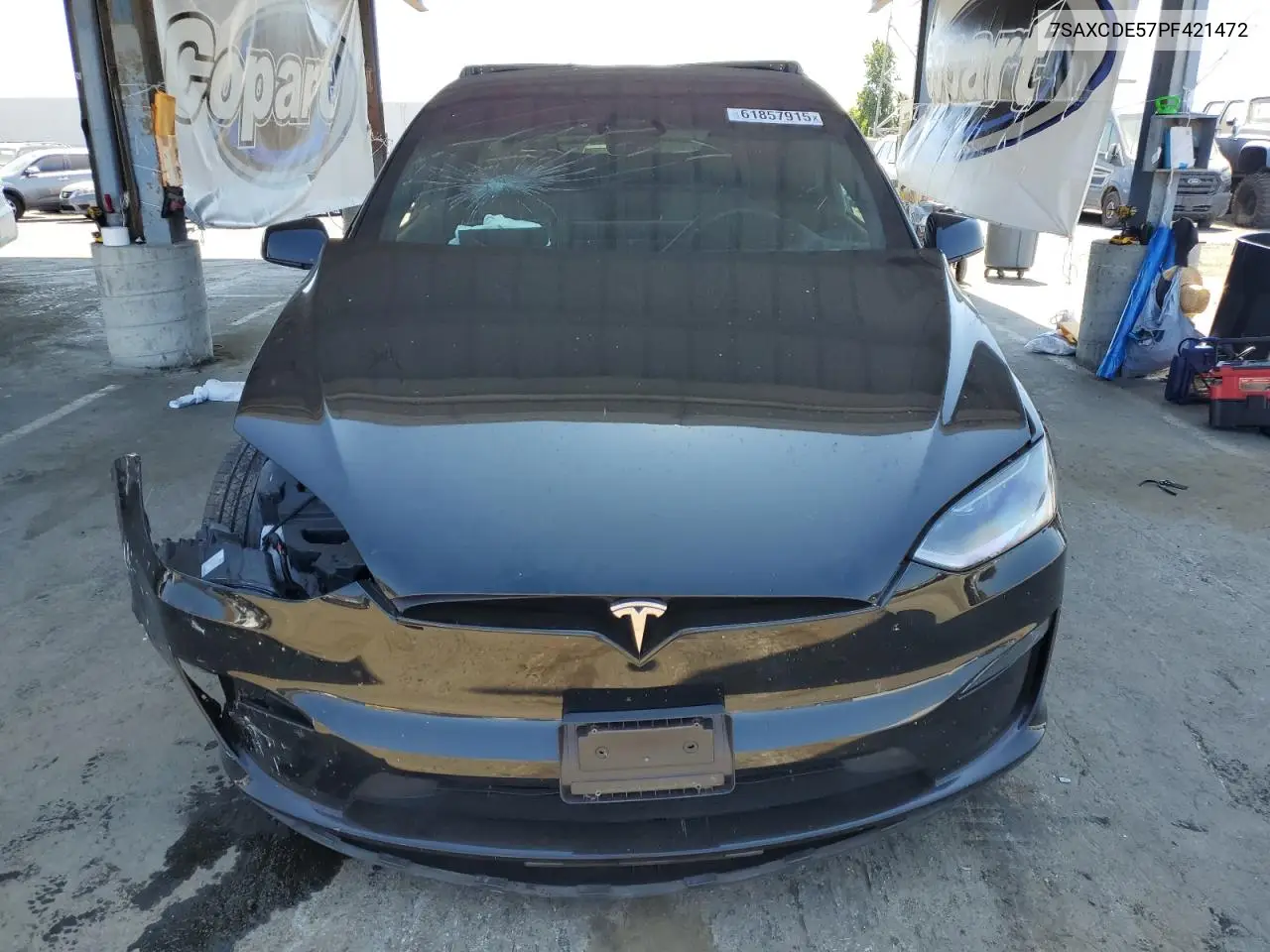 2023 Tesla Model X VIN: 7SAXCDE57PF421472 Lot: 61857915