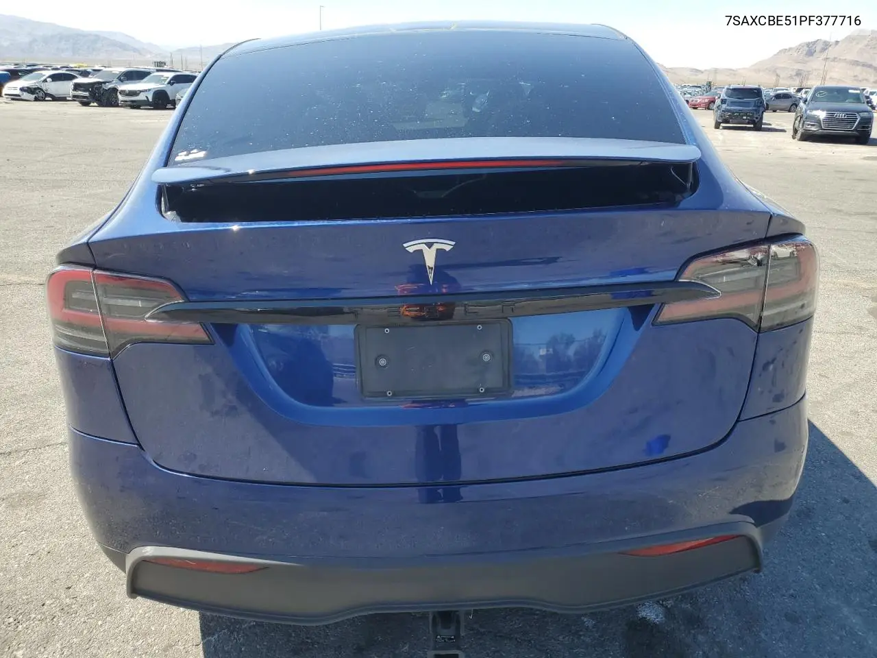 2023 Tesla Model X VIN: 7SAXCBE51PF377716 Lot: 61957035