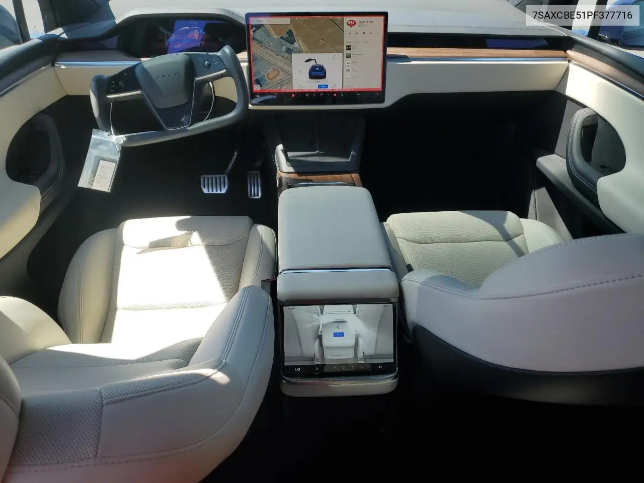 2023 Tesla Model X VIN: 7SAXCBE51PF377716 Lot: 61957035