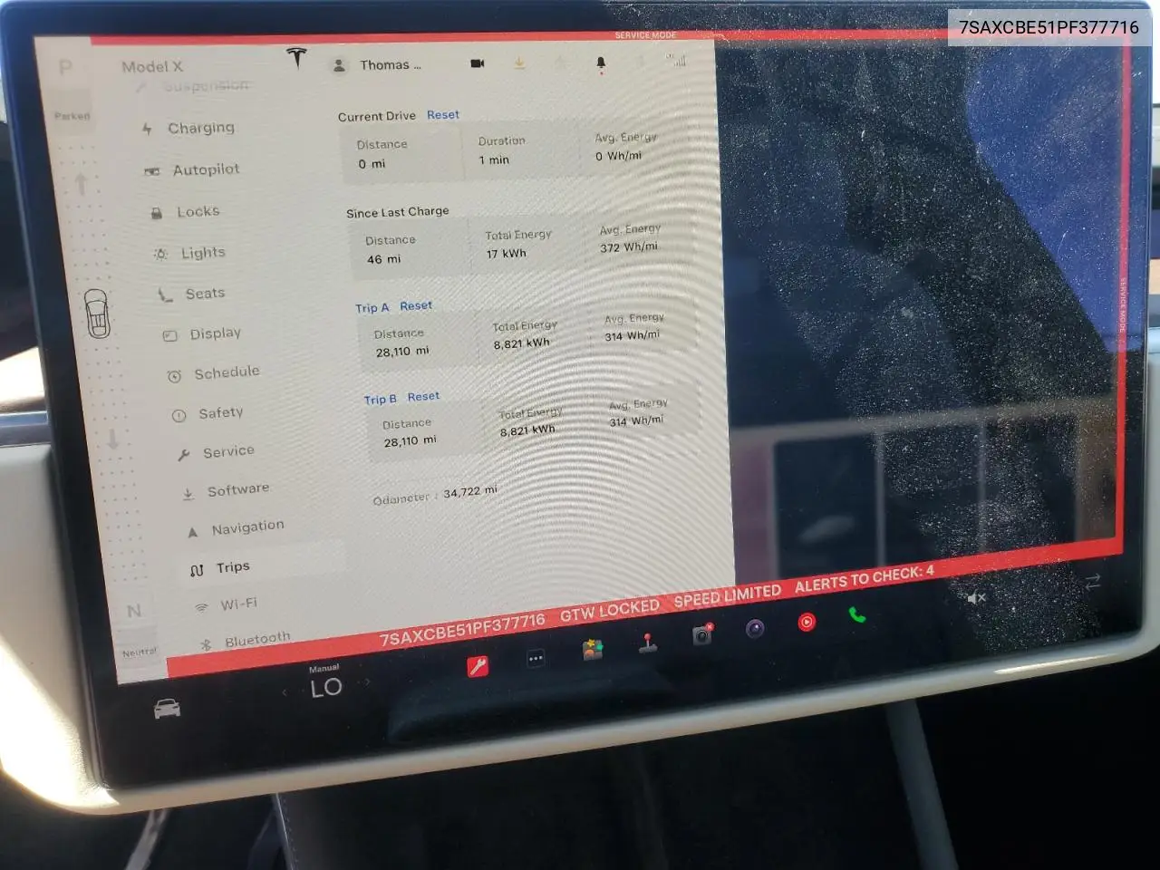 2023 Tesla Model X VIN: 7SAXCBE51PF377716 Lot: 61957035