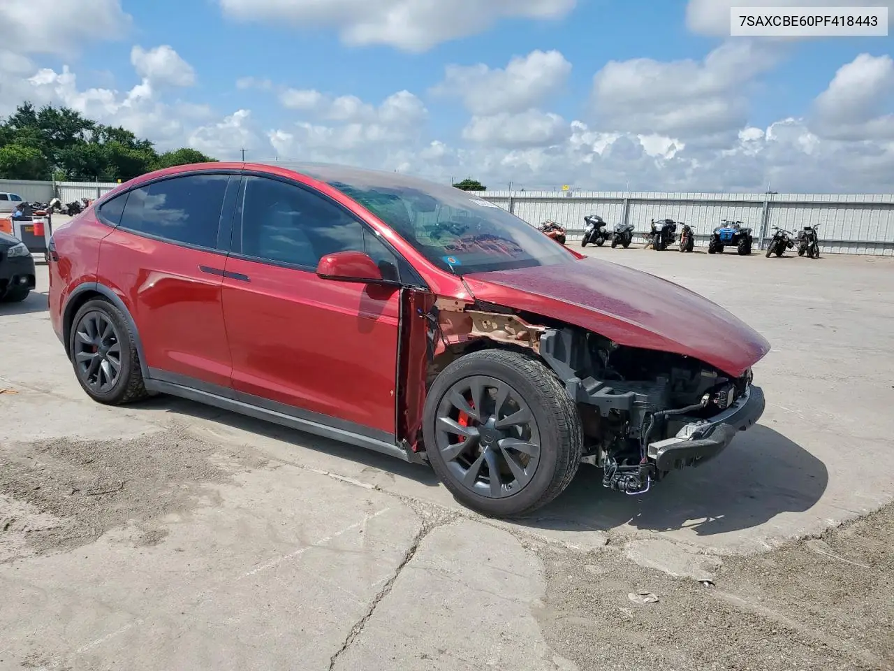 2023 Tesla Model X VIN: 7SAXCBE60PF418443 Lot: 62032885