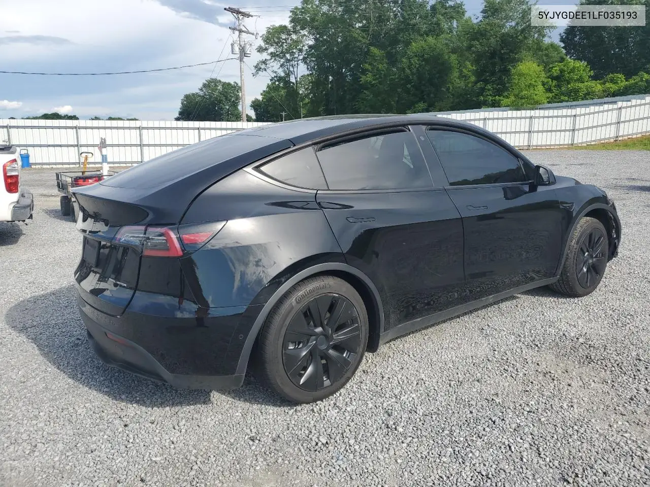 5yjygdee1lf035193 5YJYGDEE1LF035193 2020 Tesla Model Y