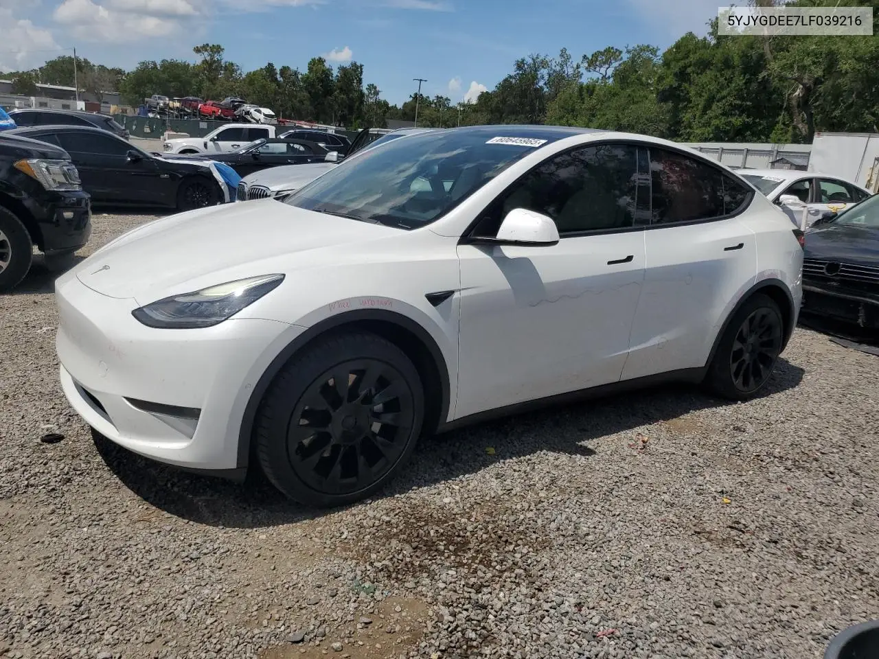 2020 Tesla Model Y VIN: 5YJYGDEE7LF039216 Lot: 60645965
