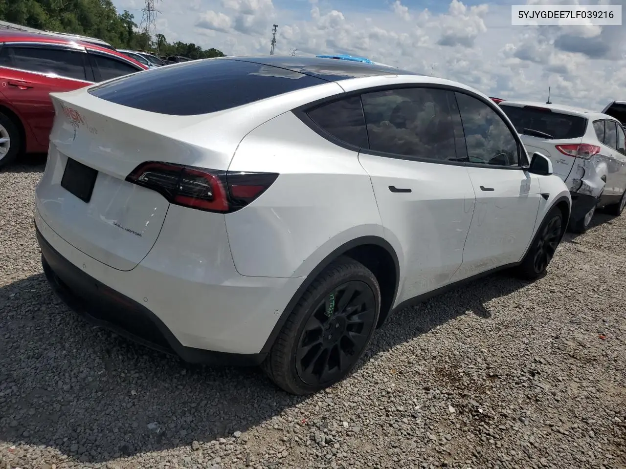 2020 Tesla Model Y VIN: 5YJYGDEE7LF039216 Lot: 60645965