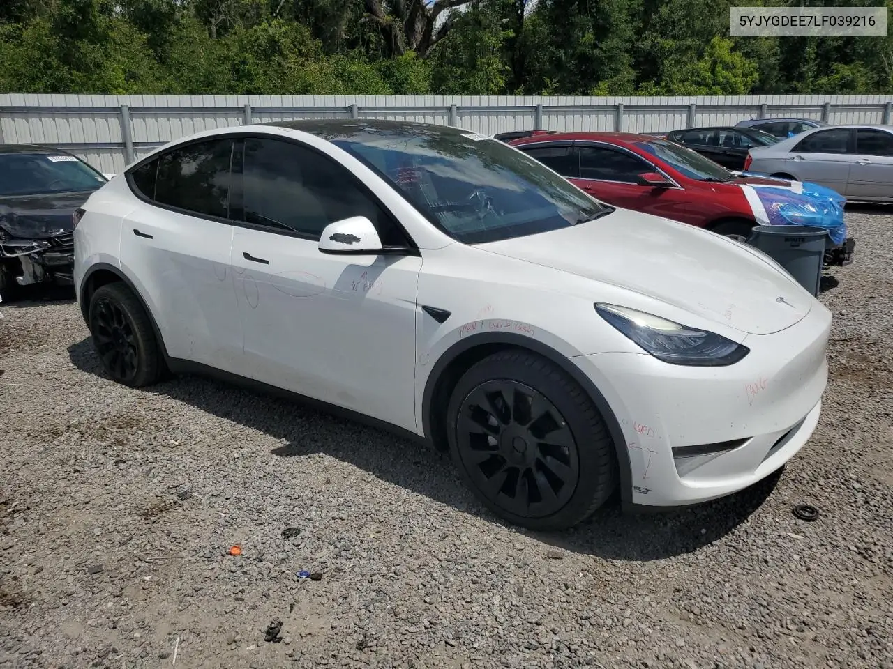 2020 Tesla Model Y VIN: 5YJYGDEE7LF039216 Lot: 60645965
